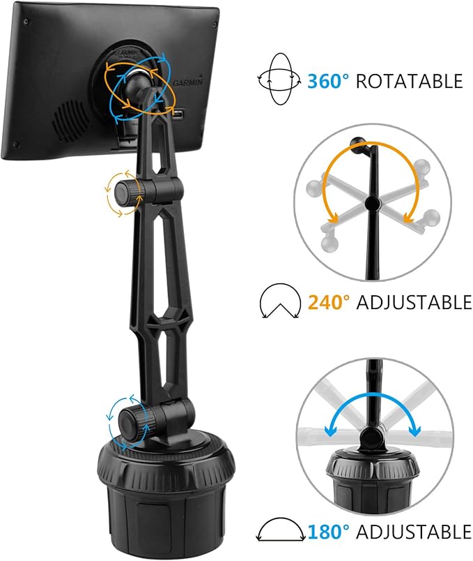 GPS Car Mount Cup Holder with Adjustable Arm - Image 5