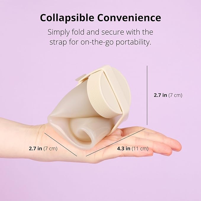 BLUE GINKGO Collapsible Water Bottle – Lightweight, Foldable Silicone Bottles - Image 3