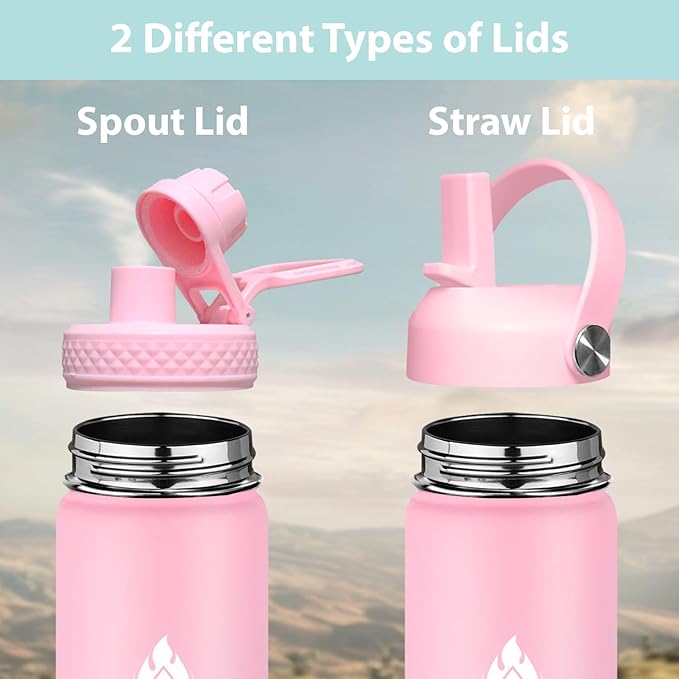 SENDESTAR Stainless Steel Water Bottle, Wide Mouth Water Bottle 32 oz - Image 2