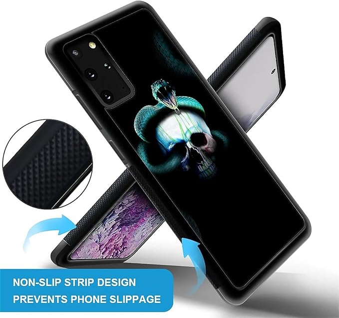 for Samsung Galaxy S20 Plus Case, Skeleton Winding Snake Pattern Graphic Design - Image 5