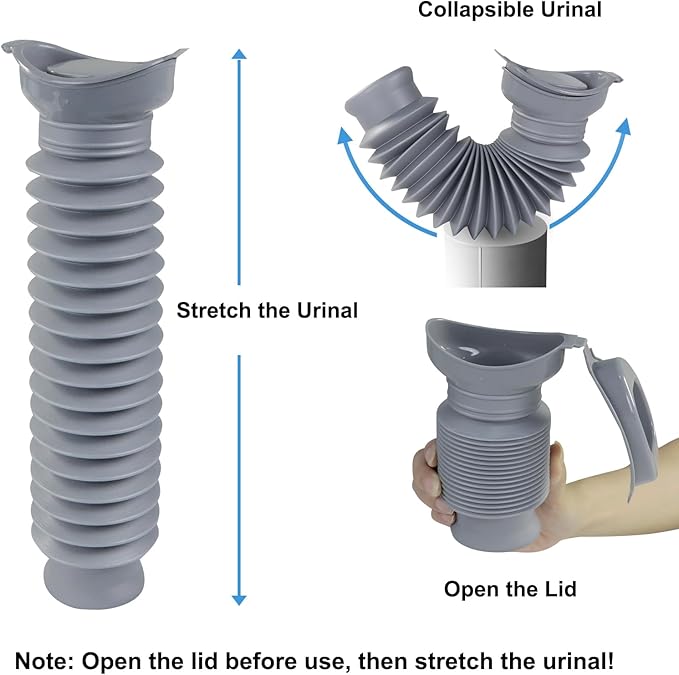 Pee Bottles for Men, Portable Urinal for Men, Collapsible Urine Bottle 750ML - Image 2