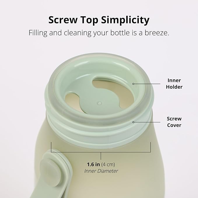 BLUE GINKGO Collapsible Water Bottle – Lightweight, Foldable Silicone Bottle - Image 5