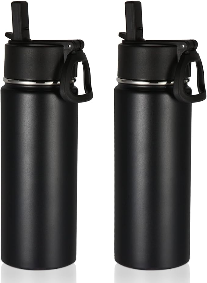 Volhoply 18oz Insulated Water Bottle Bulk 2 Pack, Kids Stainless Steel Water by LiveFully%EF%BC%8CDrinkFreely%E2%80%94KeepGoingwithVolhoply%EF%BC%81