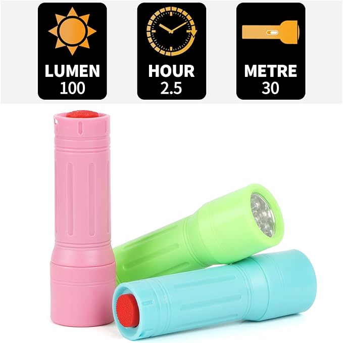9-LED Mini Flashlight, Small Multicolor Flashlights - Image 5