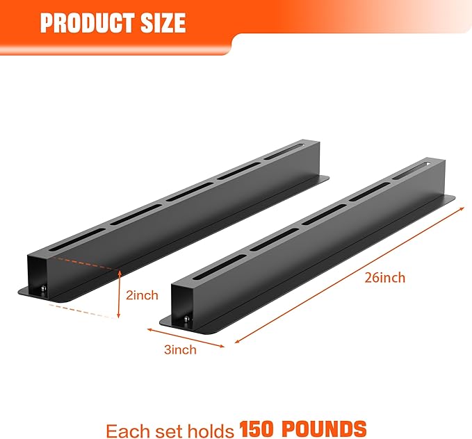TORACK Garage Ceiling Bin Storage Rack, Overhead Tote Storage Rail System Heavy - Image 8
