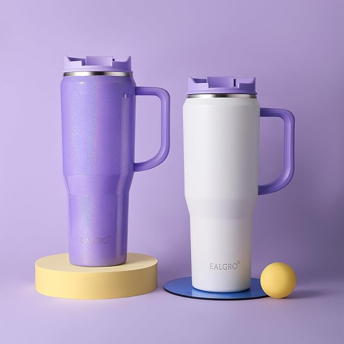 EALGRO 50 oz Tumbler with Handle, Insulated Tumblers with Lid and Straw - Image 6
