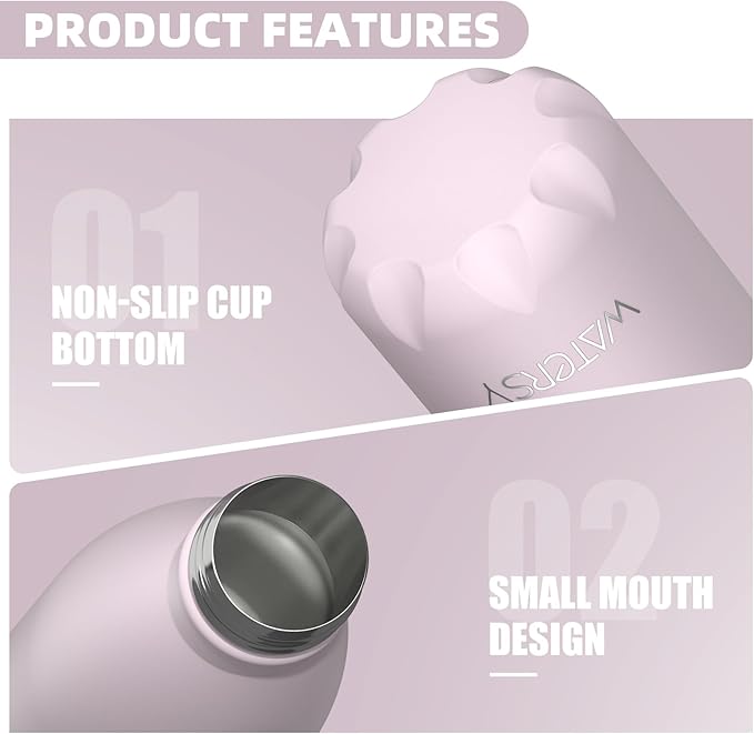 WATERSY Stainless Steel water bottles, 17oz/500ml Insulated Water Bottles - Image 5
