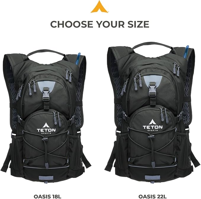 Teton Oasis/Trailrunner Hydration Backpack – Lightweight Water Pack - Image 6