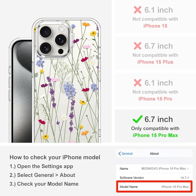 MOSNOVO Case for iPhone 15 Pro Max - Image 2