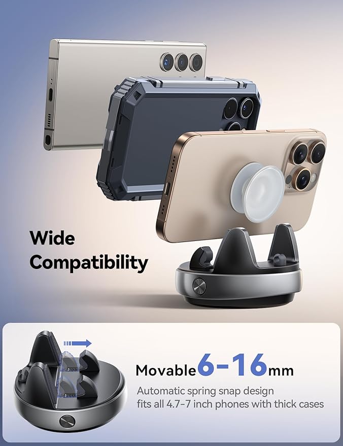 JOYROOM Car Phone Holder, Dashboard Cell Phone Holder Compatible - Image 4