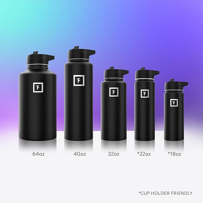 IRON °FLASK Camping & Hiking Hydration Flask - 22 oz Burgundy - Image 6