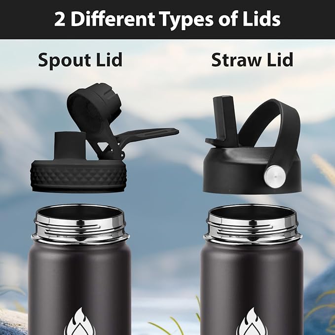 SENDESTAR Stainless Steel Water Bottle, Wide Mouth 32 oz Water Bottle - Image 2