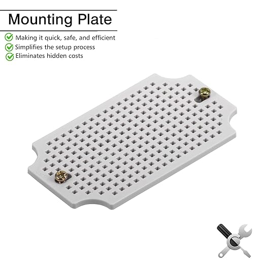 QILIPSU Junction Box with Mounting Plate 110x80x70mm, ABS Plastic DIY - Image 2