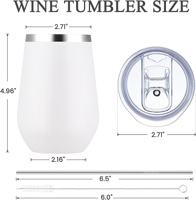 MEWAY Durable 12oz Stainless Steel Wine Tumbler - Image 6