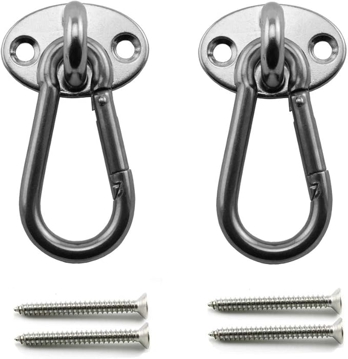 heyous 2 Set M6 Suspension Ceiling Wall Mount U Hook Anchor Hanger Stainless by heyous