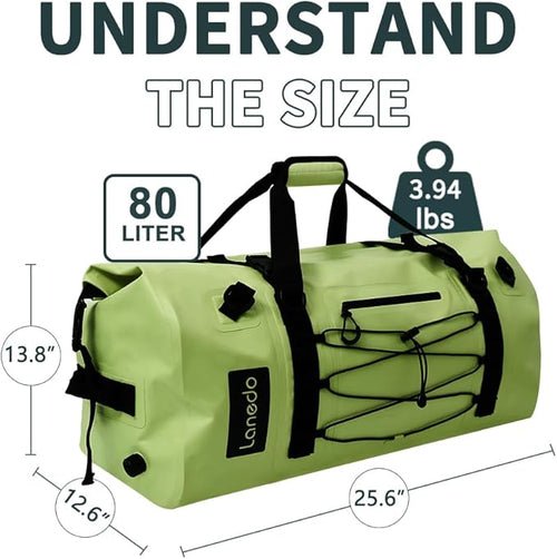 80L Dry Bag Large Waterproof Bag Roll-Top Heavy Duty Fishing Duffel Bag - Image 2