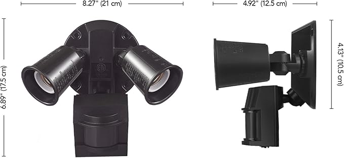 GLOBE Electric 240W Twin Head Motion Sensor Security Flood Light, 110° Detection - Image 9