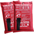 ISOP Fireproof Blanket Large 70 * 78 Inches Pack of 2 – Emergency Fire Blanket by ISOP