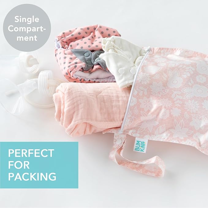 Bumkins - Waterproof Wet Bag - For Baby, Swim Suit, Cloth Diapers, Pump Parts - Image 2