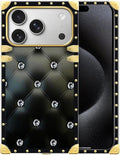 for iPhone 17 Pro Case Luxury Golden Decoration by Unknown