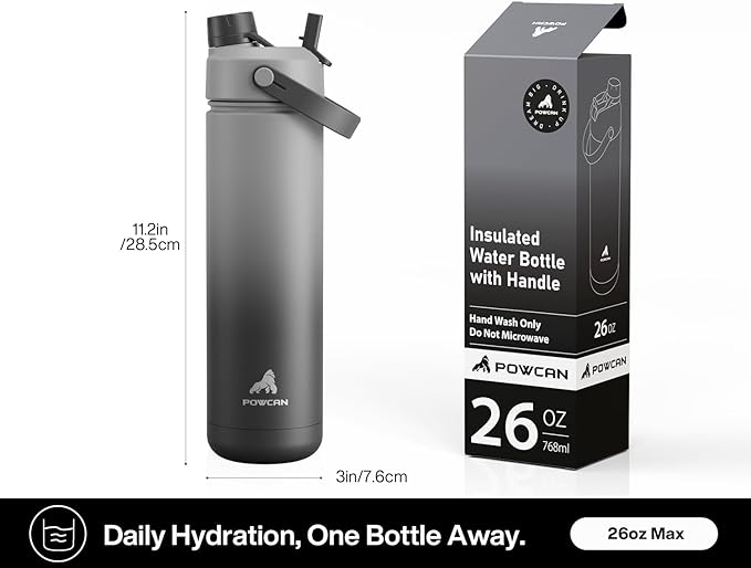 POWCAN 26 oz Insulated Water Bottle - Image 6