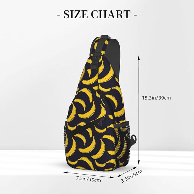 Pop Art Banana Sling Bag For Women Men Fashion Fruits Print Backpack Crossbody - Image 3