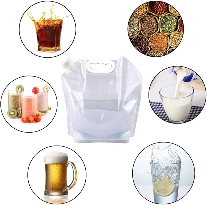 SUPANT Collapsible Emergency Water Jug Container Bag, BPA Free Plastic Water - Image 2