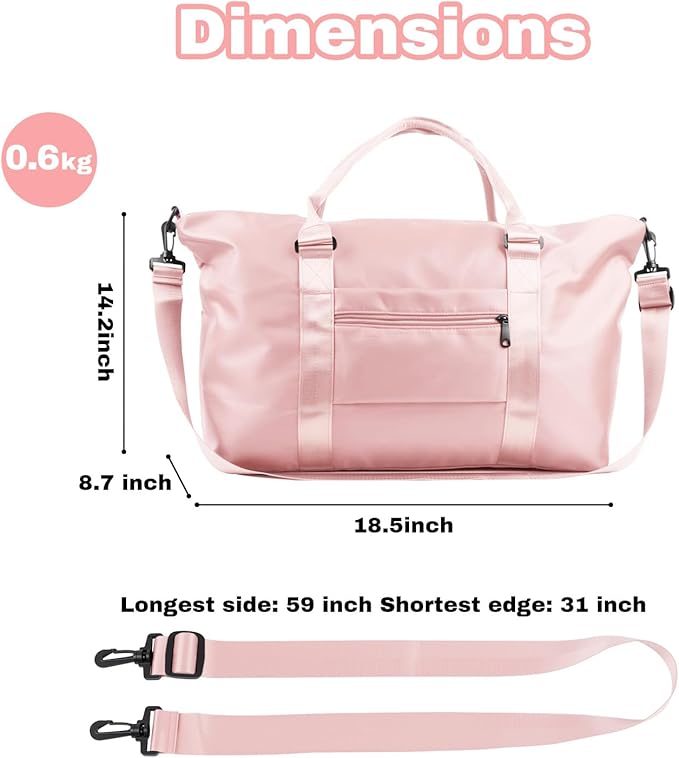 Weekender Duffel Bags for Women， Travel Totes Bag for Airplane Essentials - Image 4