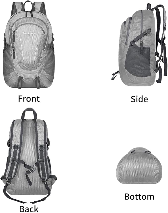 30L Large capacity Lightweight Packable Foldable Backpack，women and men Hiking - Image 5