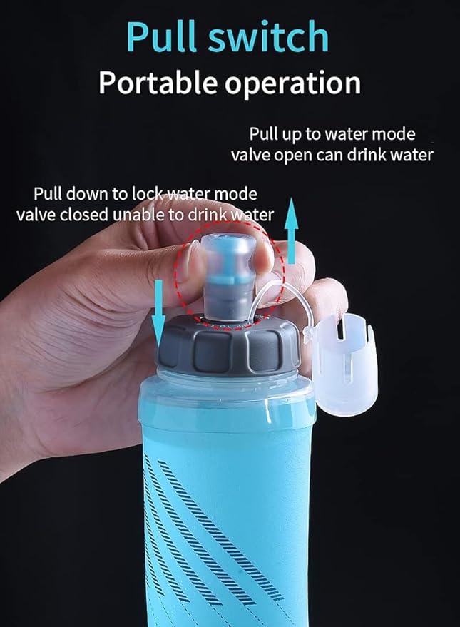 AONIJIE TPU Soft Flask Water Bottle Collapsible Running Flask - Image 5