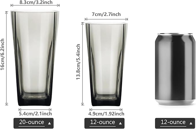 ALIMOTA 20-Ounce Reusable Drinking Glasses, Shatterproof Acrylic Glasses - Image 2