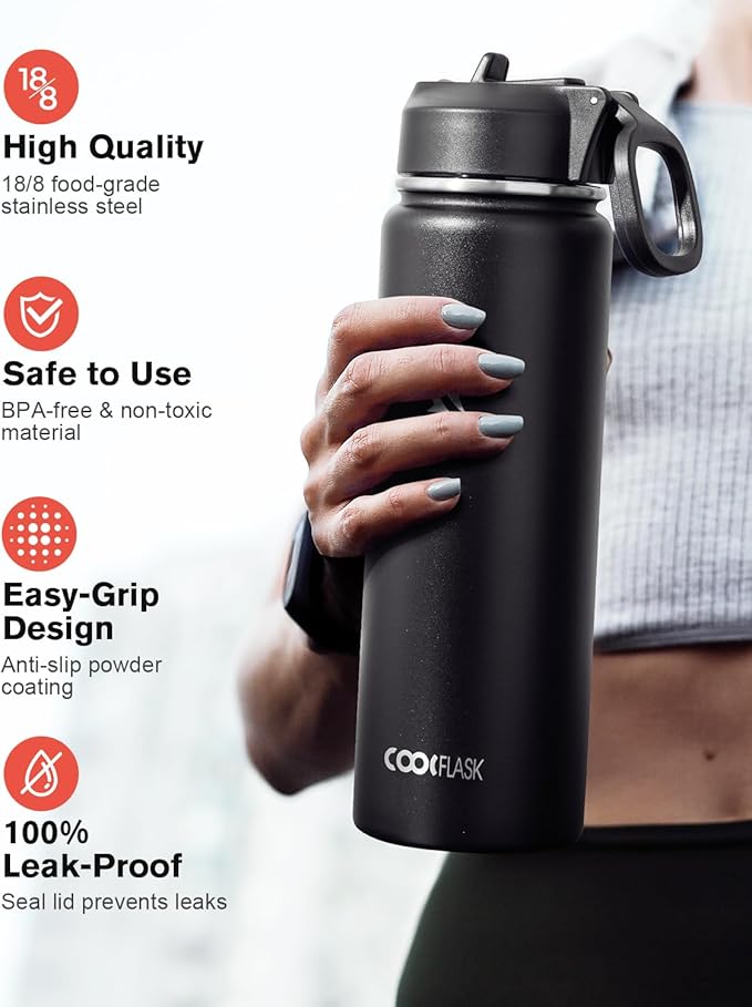 Coolflask Water Bottle 24 oz Insulated - Image 3