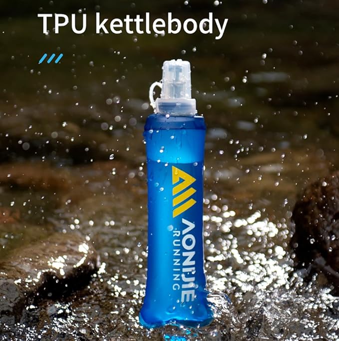 AONIJIE TPU Soft Flask Water Bottle Collapsible Running Flask - Image 3