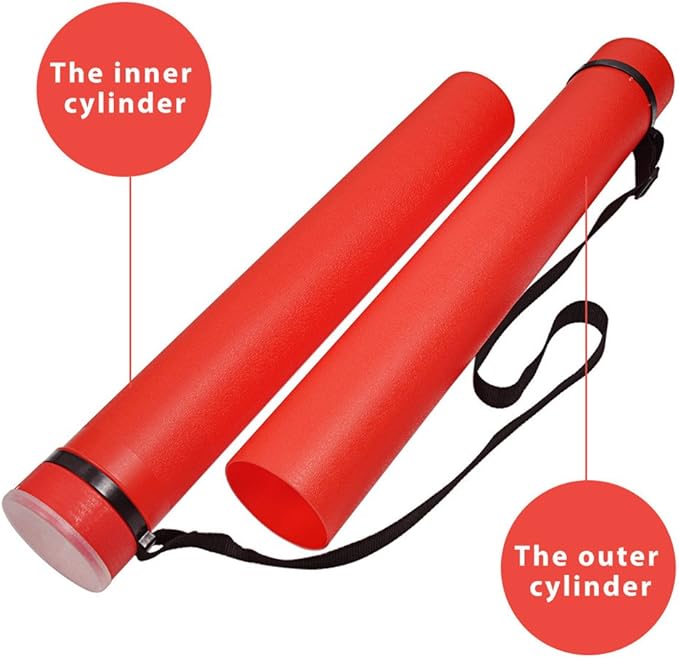 DEWEL Document Tube, Plastic Expanding Poster/Art/Document Storage Tube 24.5 to - Image 7