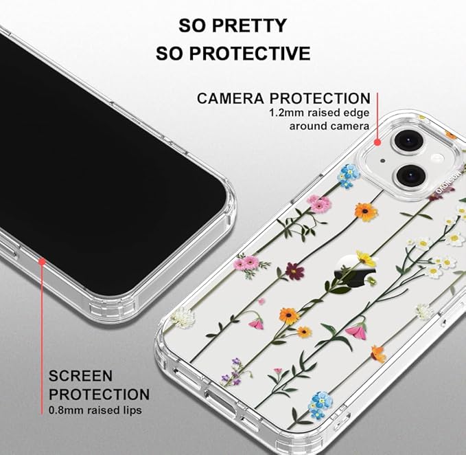 MOSNOVO for iPhone 13/14 Case | Military Grade 6.6ft Drop Tested | Clear - Image 5