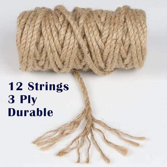 PerkHomy Jute Twine String 6mm Natural Thin Ribbon - Image 5