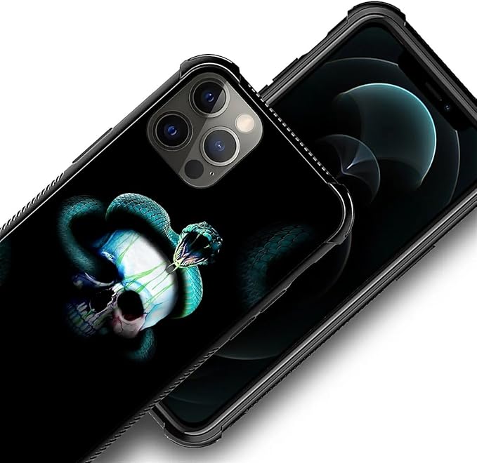 for iPhone 11 Pro Case, Skeleton Winding Snake Pattern Graphic Design Girl Boy - Image 3