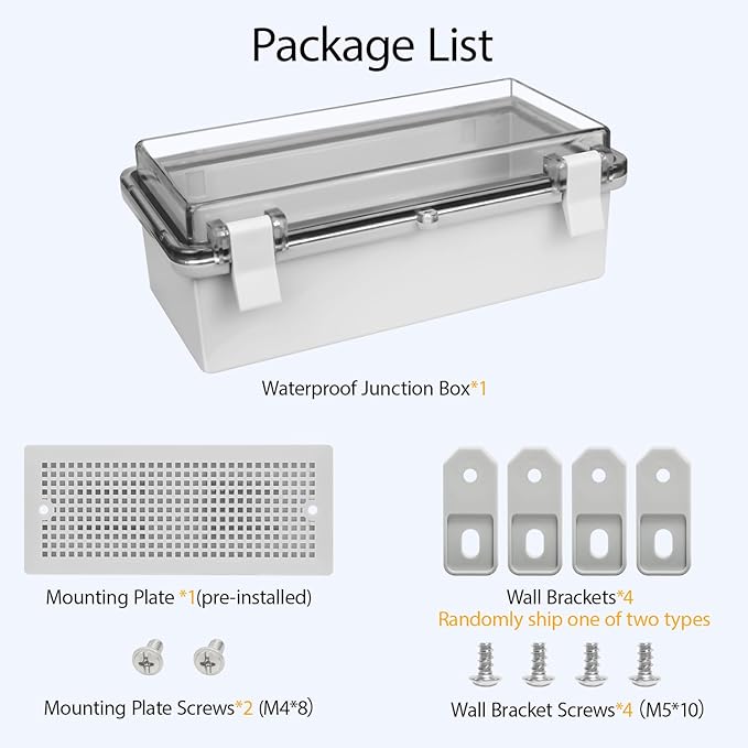 ABS Plastic Dustproof Waterproof IP65 Junction Box Hinged Shell Universal - Image 7