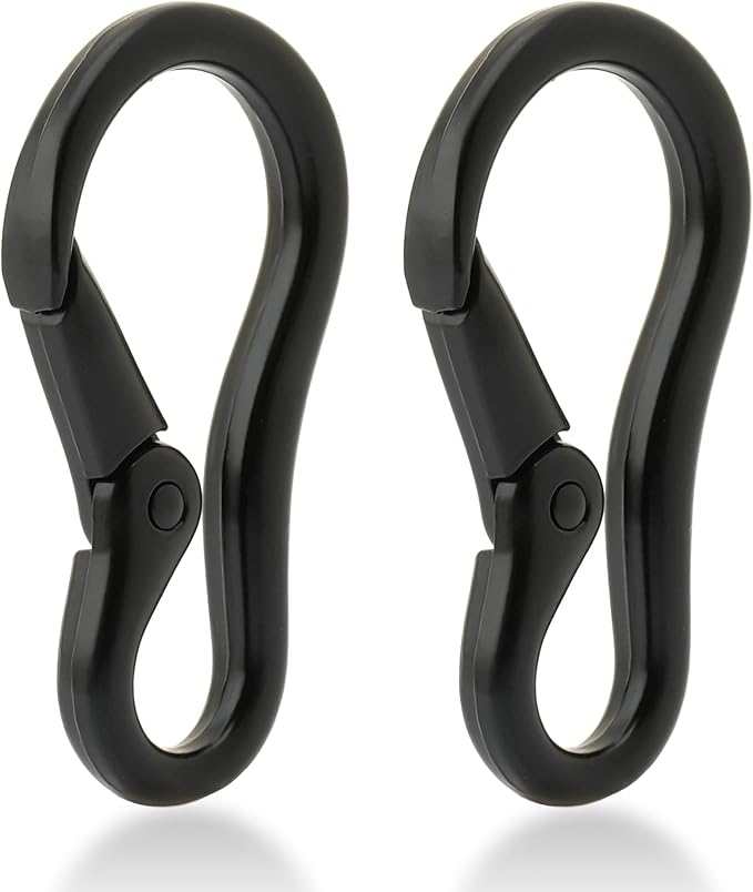 CRAFTMEMORE 2pcs 2 Inches Carabiner Spring Snap Hook Paracord Camping Keychain - Image 2
