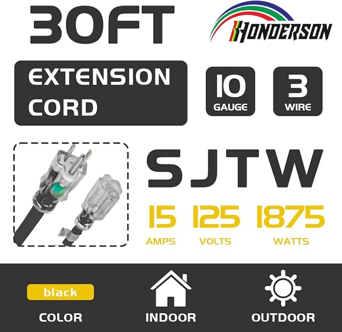 Indoor Outdoor Extension Cord Weatherproof - Image 2