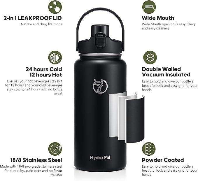 64oz Half Gallon Insulated Water Bottle - Image 3