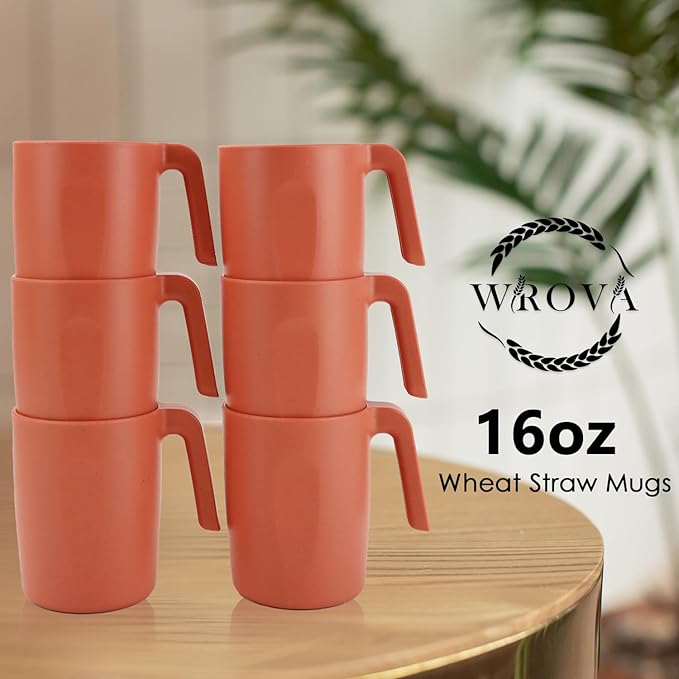 Wrova 16oz Wheat Straw Cups - Image 5