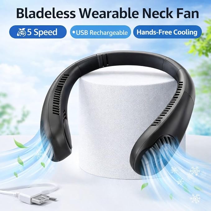 Portable Neck Fan, Bladeless Neck Fan - Image 9