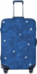 Travel Luggage Cover with Airplane & Route Pattern, Suitcase Protector by XBFCDN