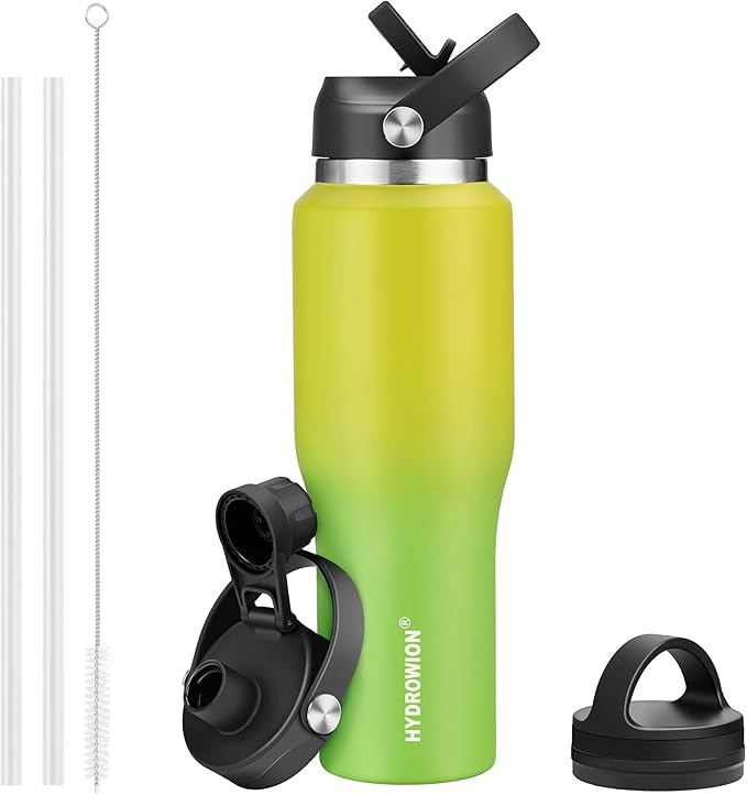 HYDROWION Water Bottle Stainless Steel, Vacuum Insulated Leak Proof Tumbler 32oz by HYDROWION