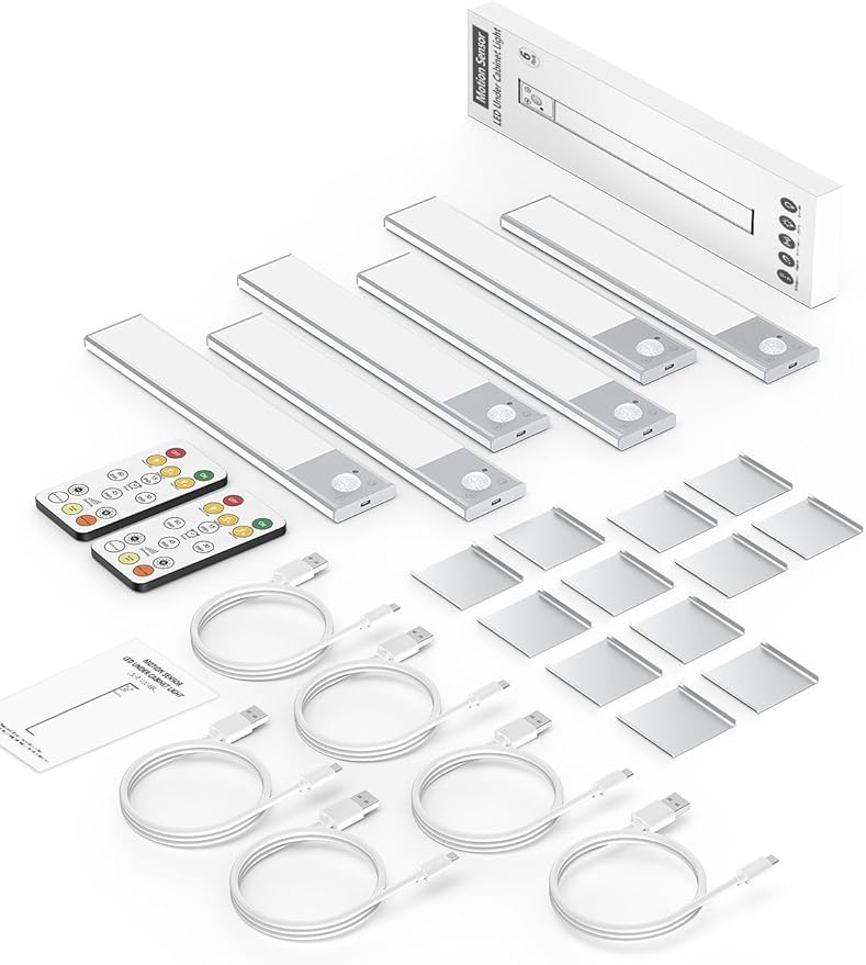 8" Ultra-Thin Under Cabinet Lighting Wireless, Aluminum Alloy Under Counter - Image 7
