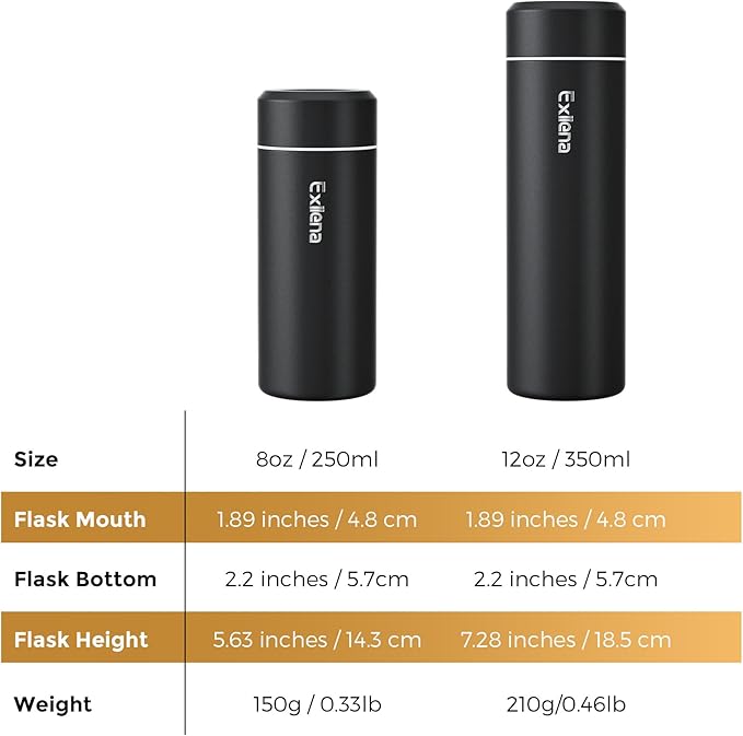 【Upgraded】Exllena Small Insulated Water Bottle 12 oz/350ml– Mini Insulated - Image 6