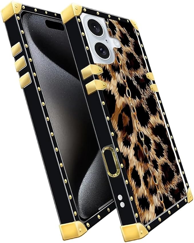 Compatible with iPhone 16 Case, Seamless Gold Chain Leopard Luxury Golden - Image 3
