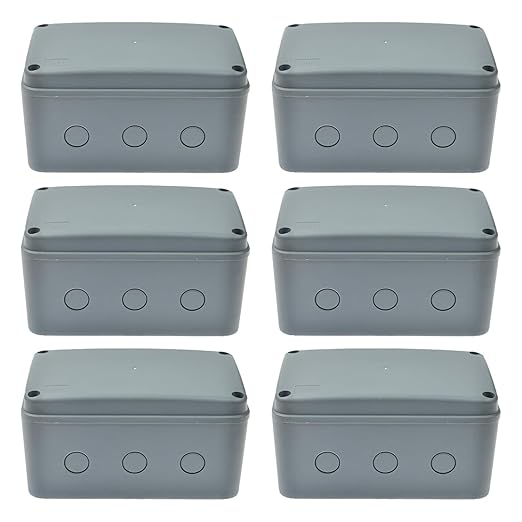 Nineleaf Waterproof Electrical Box, 6PK Outdoor Junction Boxes, IP66 External by NineLeaf