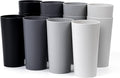 26-ounce Plastic Drinking Glasses Stackable Tumblers Water Cups Mixed Drinkware by ZAINCA